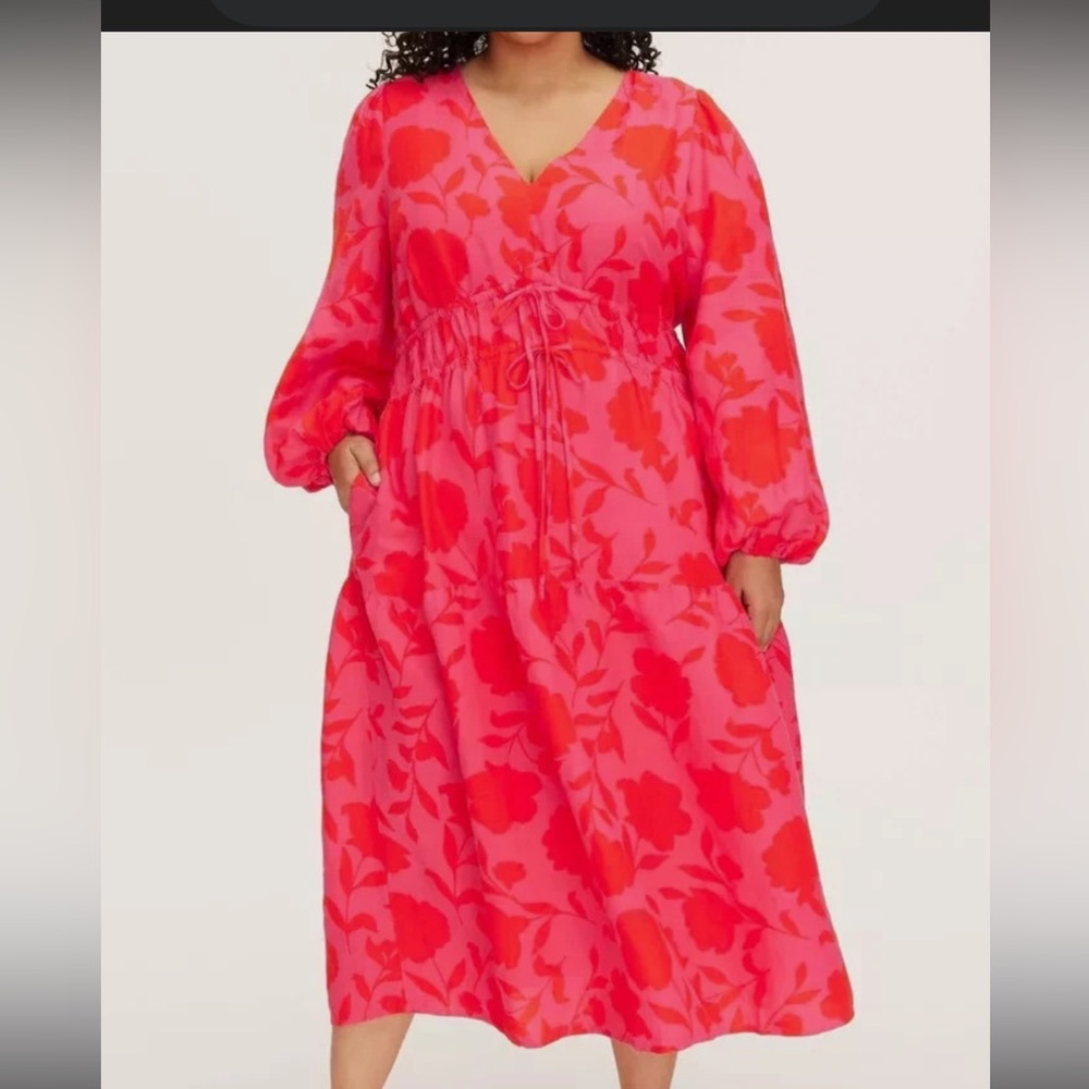 Kate Spade for Target Pink Floral Midi Dress 1X